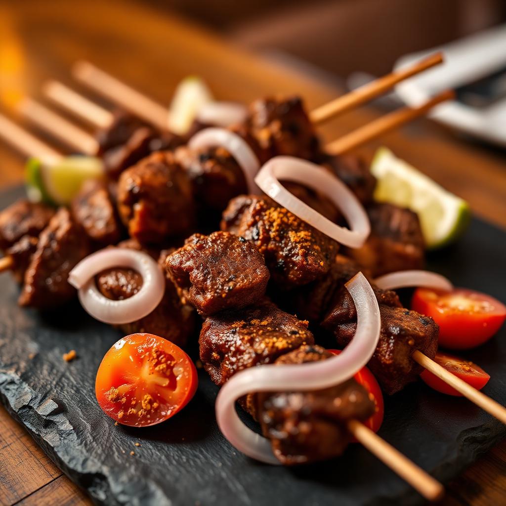 Beef Suya Skewers